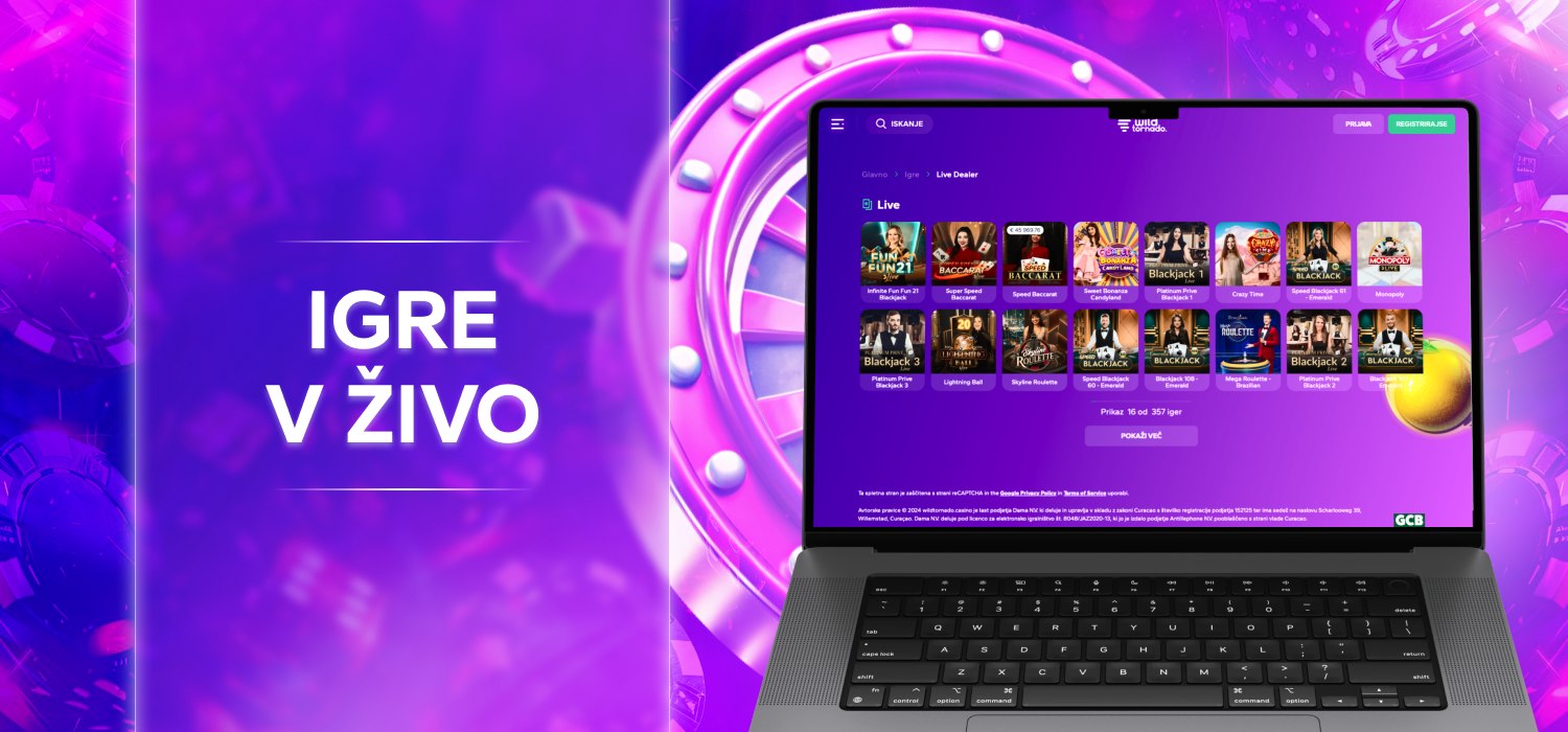 casino igre v živo v igralnici